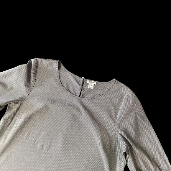 J Crew Women's Black and White Plaid Blouse Top SZ/ M - Picture 6 of 16